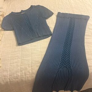 by Anthropologie sweater set-top & skirt